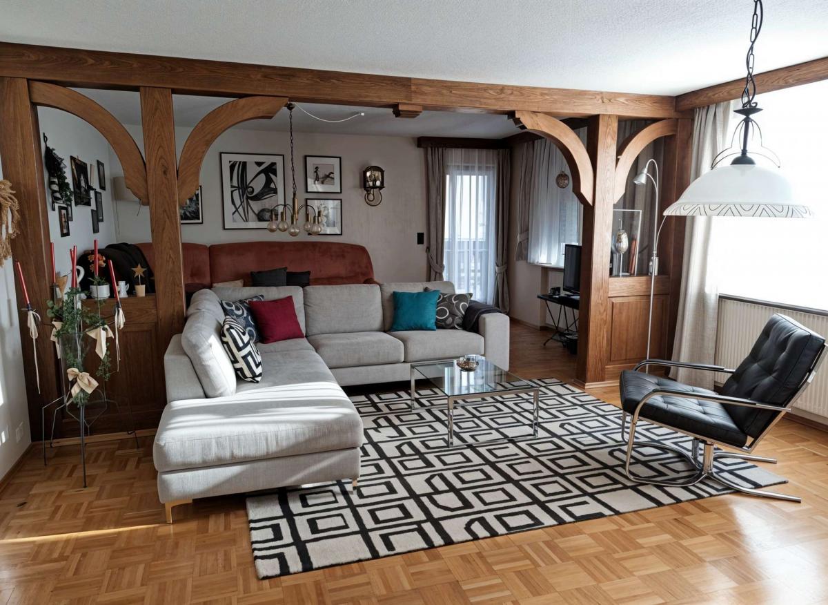 Einrichtungsbeispiel Wohnzimmer  Hauptwohnung - (KI generiert)